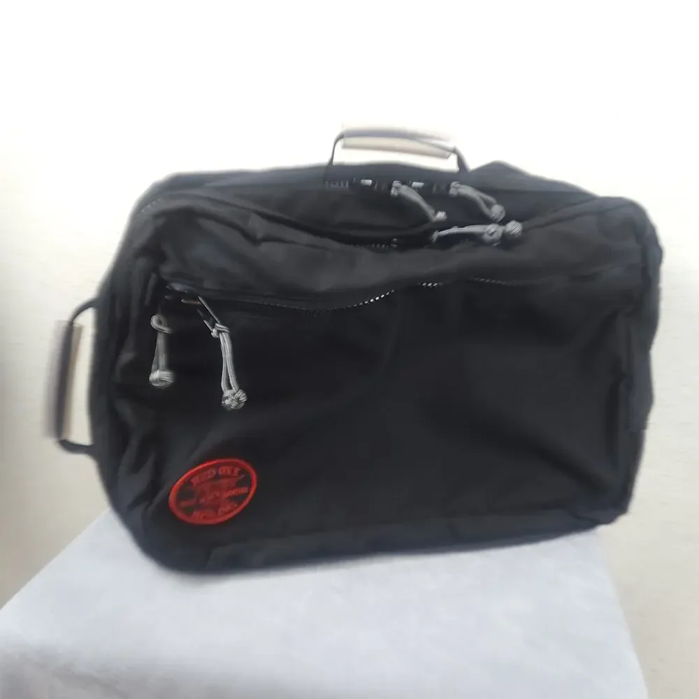Red Oxx Sky Train Convertible Backpack Duffel Bag Black EUC Carry On Travel
